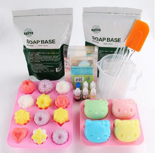 Soap Making Starter Kit - قالب صابون سيليكون ناعم صحي ،