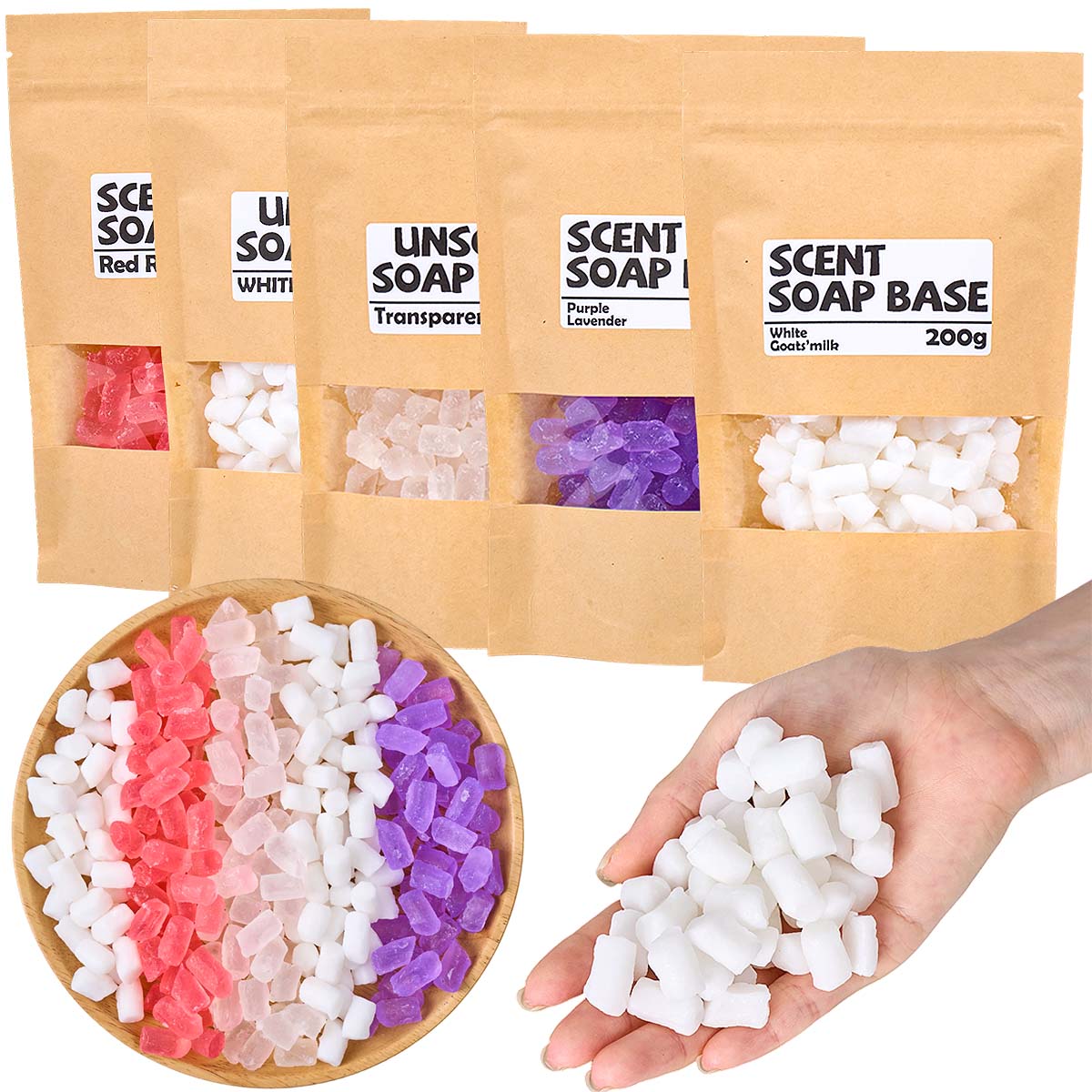 Soap Making Glycerin - 200 جرام قاعدة صابون الجلسرين الملونة