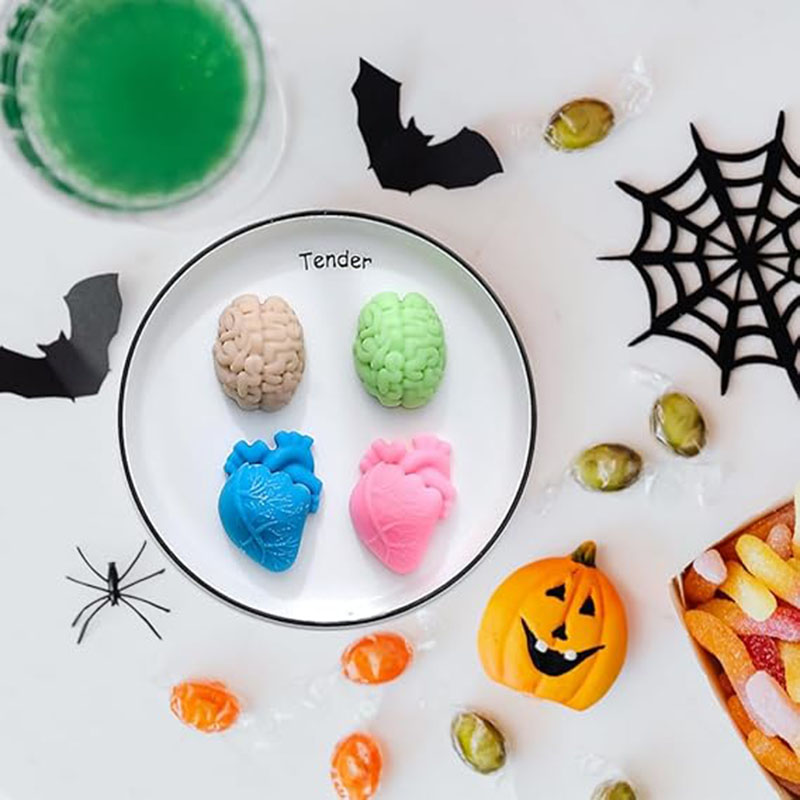 Soap Making Line - قوالب سيليكون على شكل دماغ وقلب