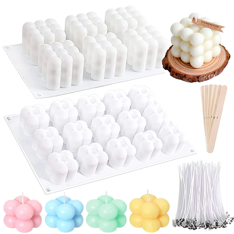 ثلاثية الأبعاد فقاعة مكعب شمعة - مراجعة Soap Making Kit Amazon وسعره