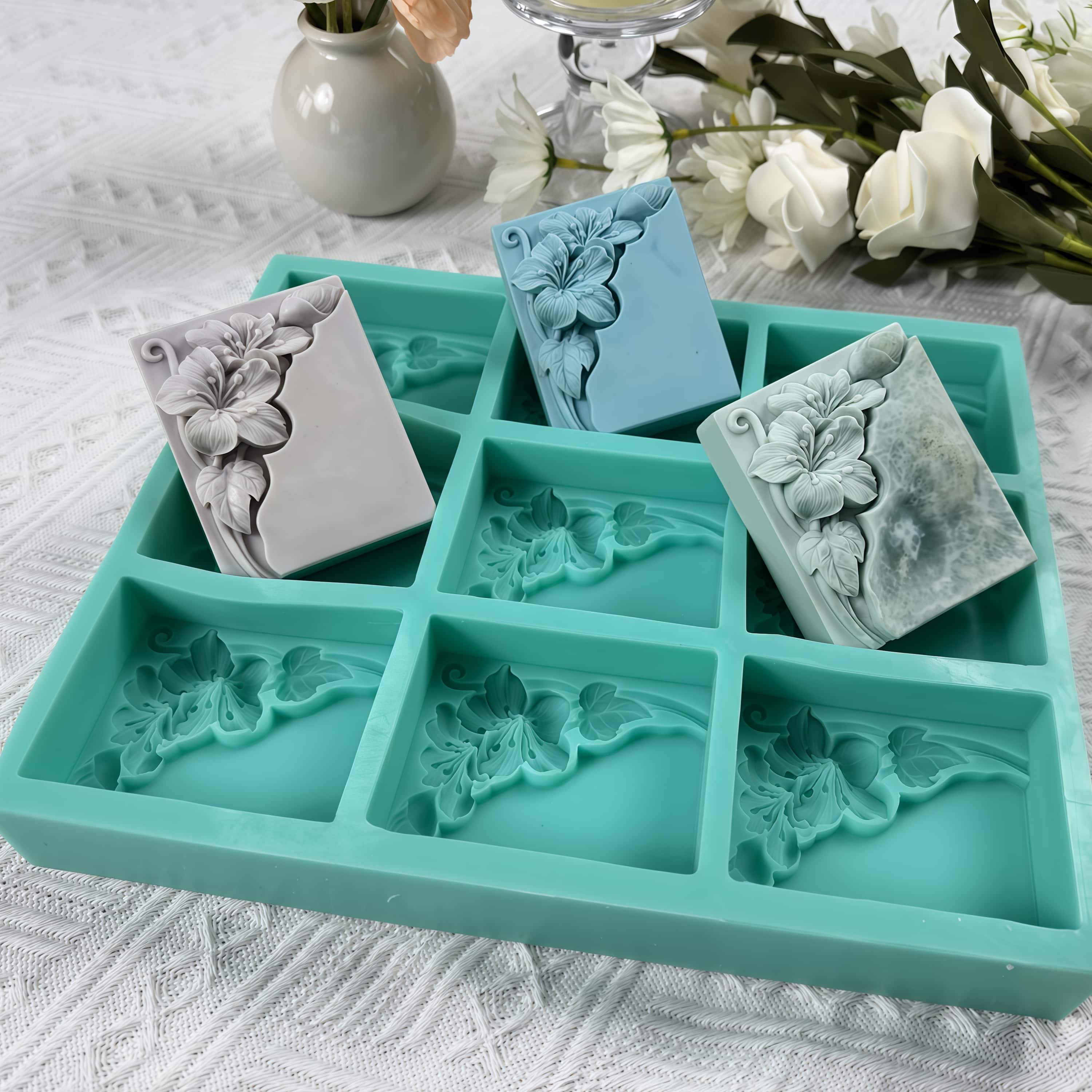 9 تجاويف قالب صابون زهرة التنغ - مراجعة Soap Making Line وسعره