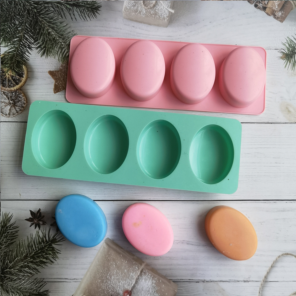 4 تجاويف البيضاوي اليدوية الصا - مراجعة Soap Making Art وسعره